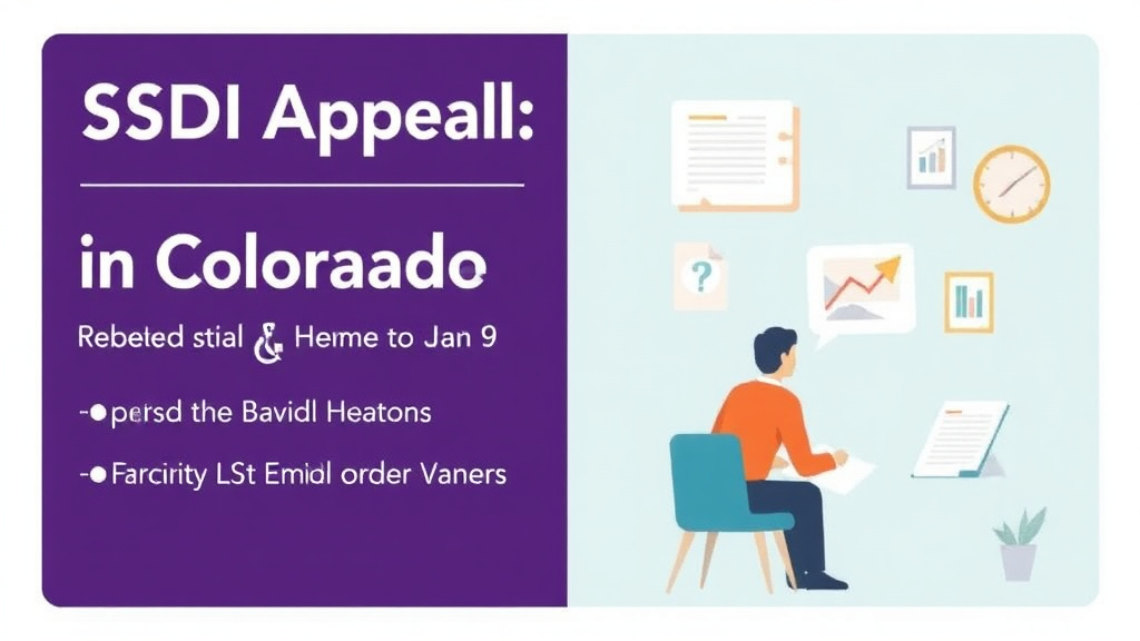 Action-oriented illustration showing how to apply SSDI Appeal in Colorado: Hearing Offices, Wait Times, and Tips