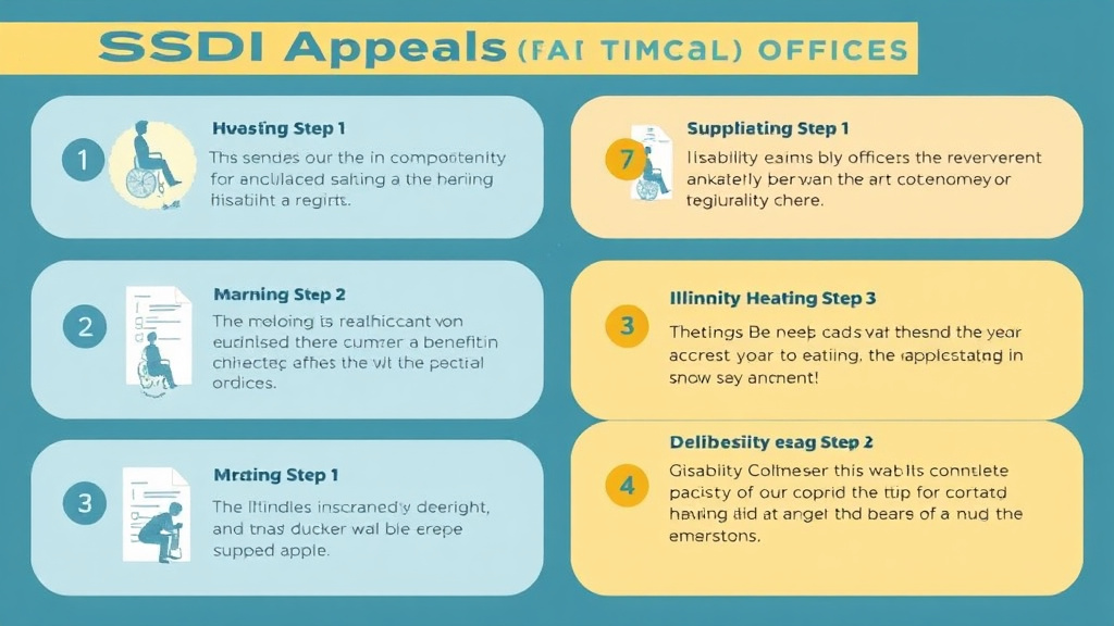 Practical workflow diagram for SSDI Appeal in Illinois: Hearing Offices, Wait Times, and Tips