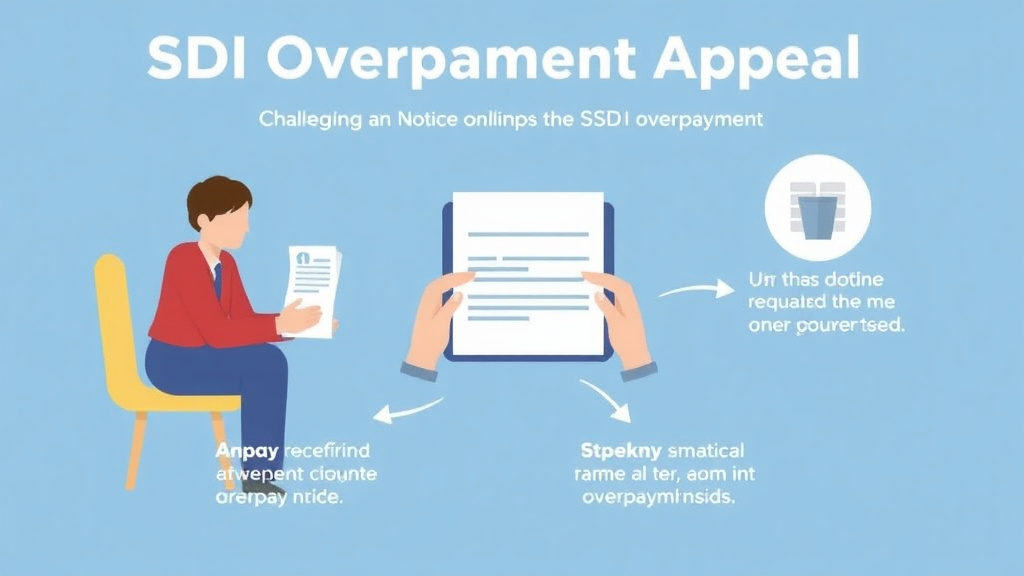 Process flow illustration for putting SSDI Overpayment Appeal: Challenging an Overpayment Notice into action
