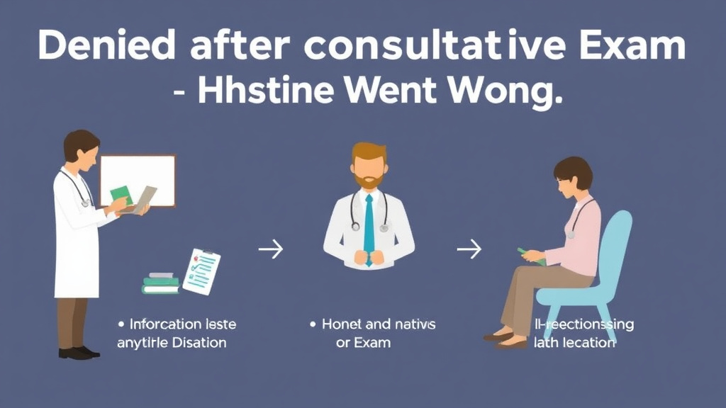 Step-by-step visual guide for implementing denied After Consultative Exam: What Went Wrong