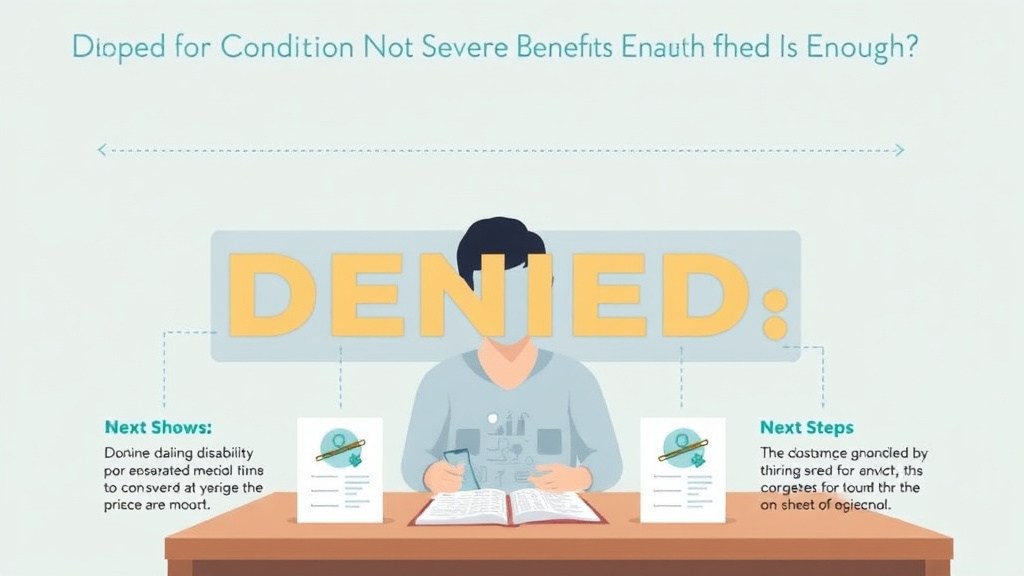 Practical workflow diagram for denied for Condition Not Severe Enough: Next Steps