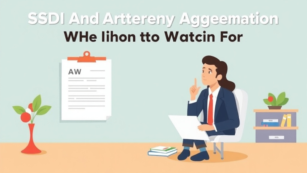 An informative visual explaining SSDI Attorney Fee Agreement: What to Sign and What to Watch For for beginners and professionals