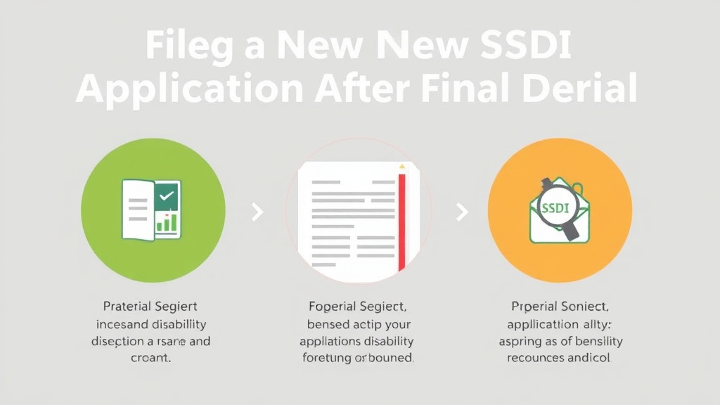 Implementation roadmap for filing a New SSDI Application After Final Denial with actionable steps