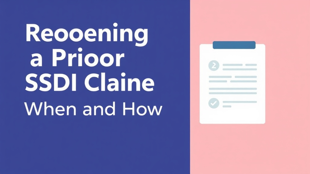 Process flow illustration for putting reopening a Prior SSDI Claim: When and How into action