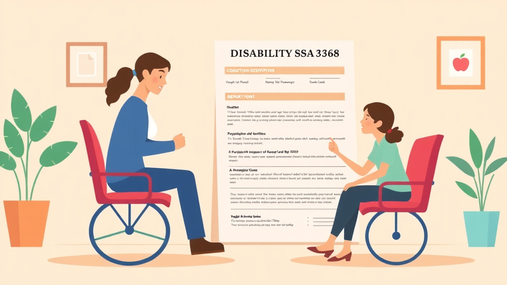 An informative visual explaining disability Report (SSA-3368): Condition Descriptions That Get Approved for beginners and professionals