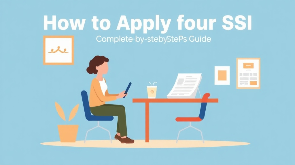 Educational graphic covering the essentials of apply for SSI: Complete Step-by-Step Guide