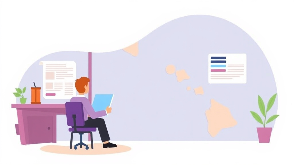 Visual overview of apply for SSDI in Hawaii: Offices, Timelines, and Tips with key concepts highlighted