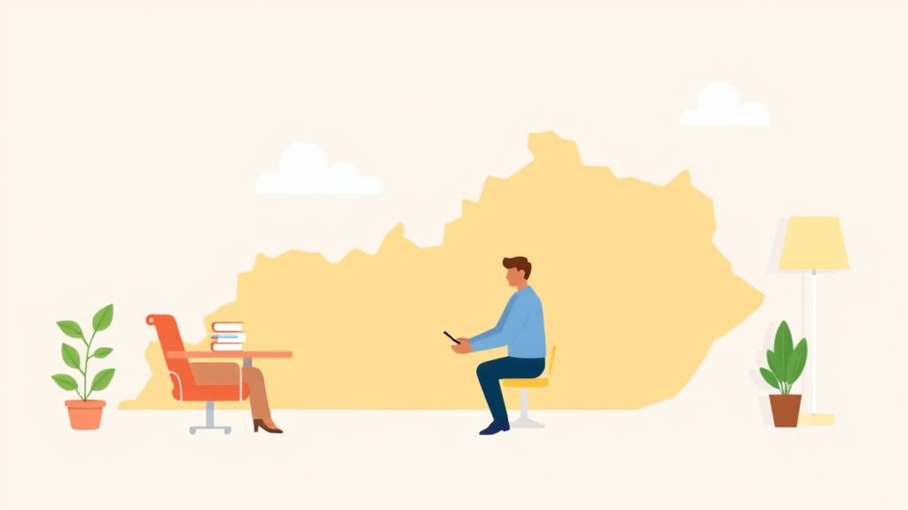 Illustration breaking down the fundamentals of apply for SSDI in Kentucky: Offices, Timelines, and Tips