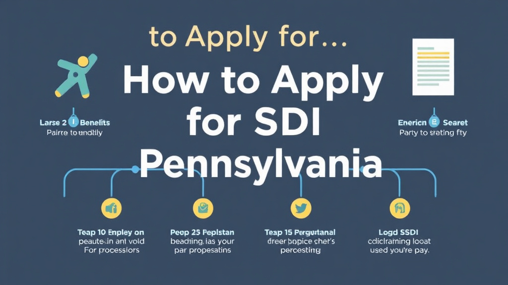 Action-oriented illustration showing how to apply apply for SSDI in Pennsylvania: Offices, Timelines, and Tips