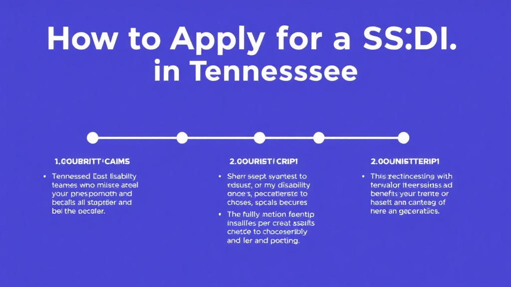 Process flow illustration for putting apply for SSDI in Tennessee: Offices, Timelines, and Tips into action