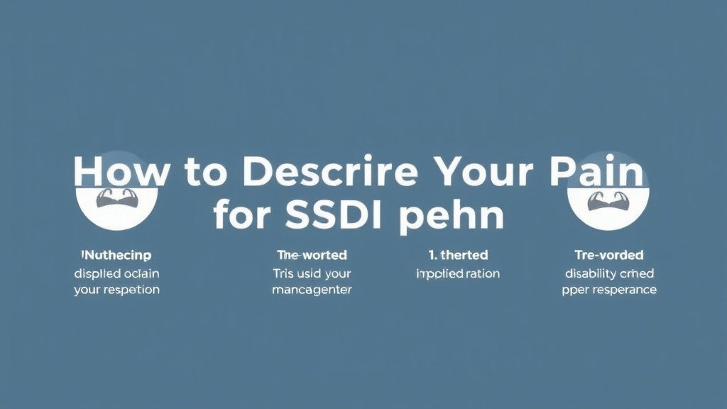 Practical checklist visual for describe Your Pain for SSDI: Words That Work