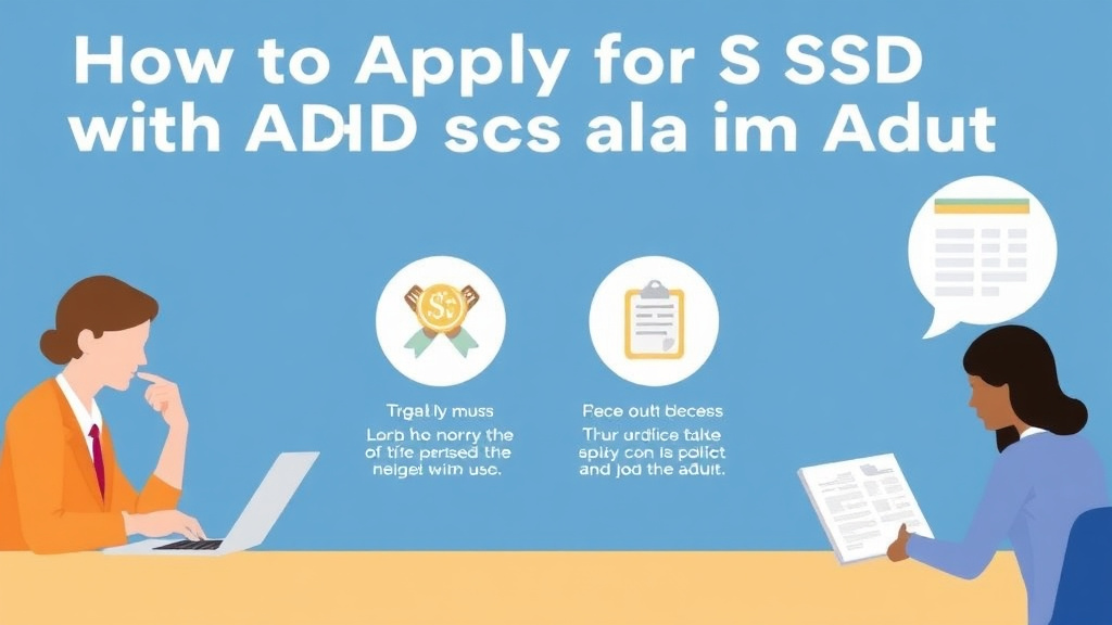 Practical checklist visual for apply for SSDI with ADHD as an Adult