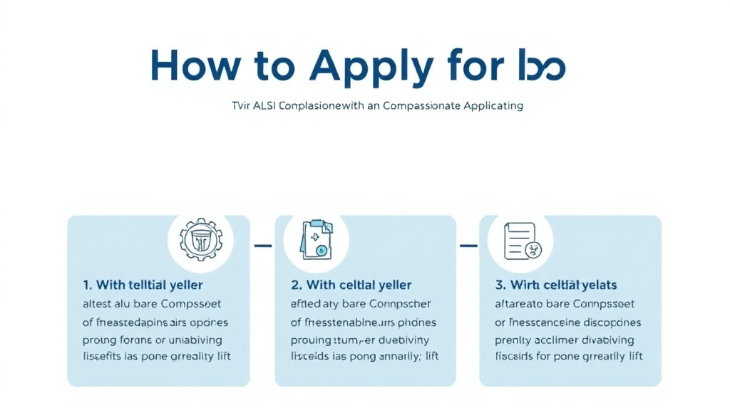 Process flow illustration for putting apply for SSDI with ALS: Compassionate Allowance Guide into action