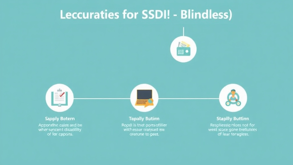 Action-oriented illustration showing how to apply apply for SSDI with Blindness or Vision Loss