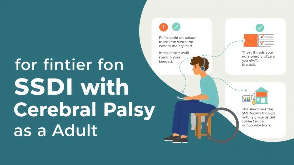 Practical checklist visual for apply for SSDI with Cerebral Palsy as an Adult