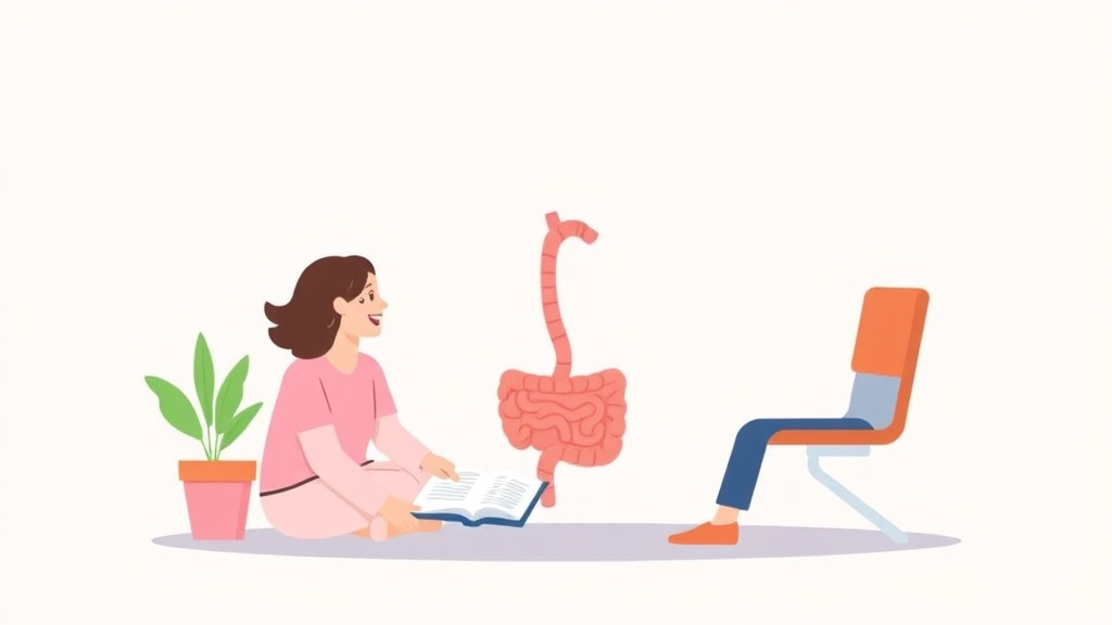 Visual overview of apply for SSDI with Crohn's Disease: Application Tips with key concepts highlighted