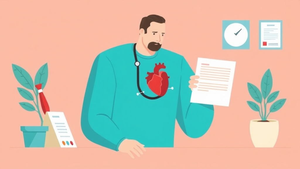 Educational graphic covering the essentials of apply for SSDI with Heart Disease: Application Tips