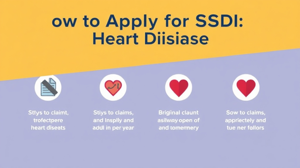 Process flow illustration for putting apply for SSDI with Heart Disease: Application Tips into action