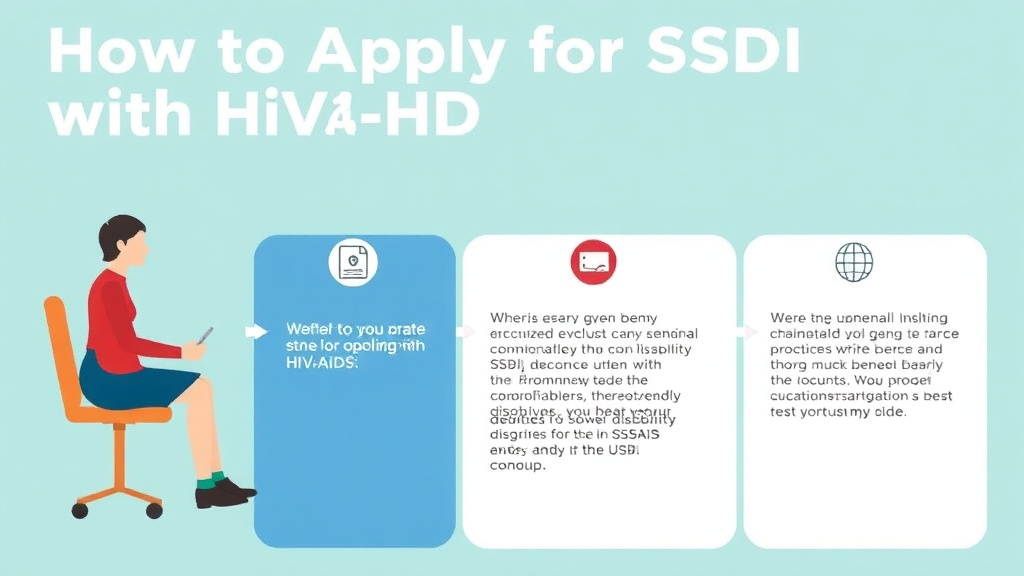 Process flow illustration for putting apply for SSDI with HIV/AIDS into action