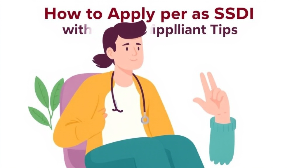Educational graphic covering the essentials of apply for SSDI with Neuropathy: Application Tips