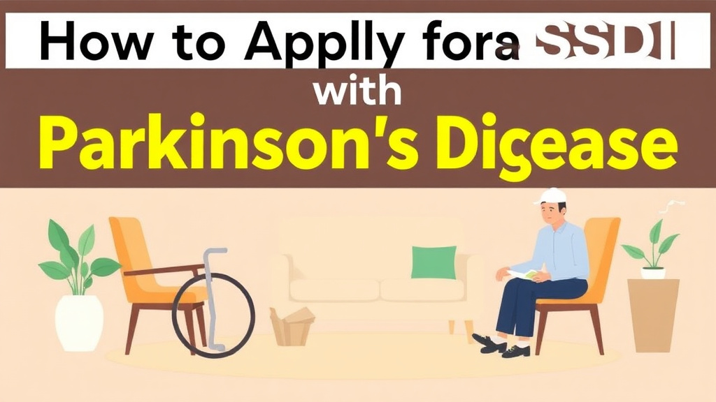 A professional illustration depicting apply for SSDI with Parkinson's Disease: Application Tips
