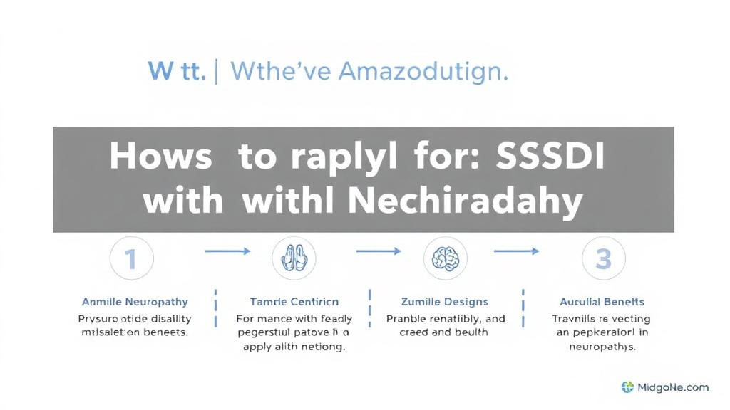 Process flow illustration for putting apply for SSDI with Peripheral Neuropathy into action