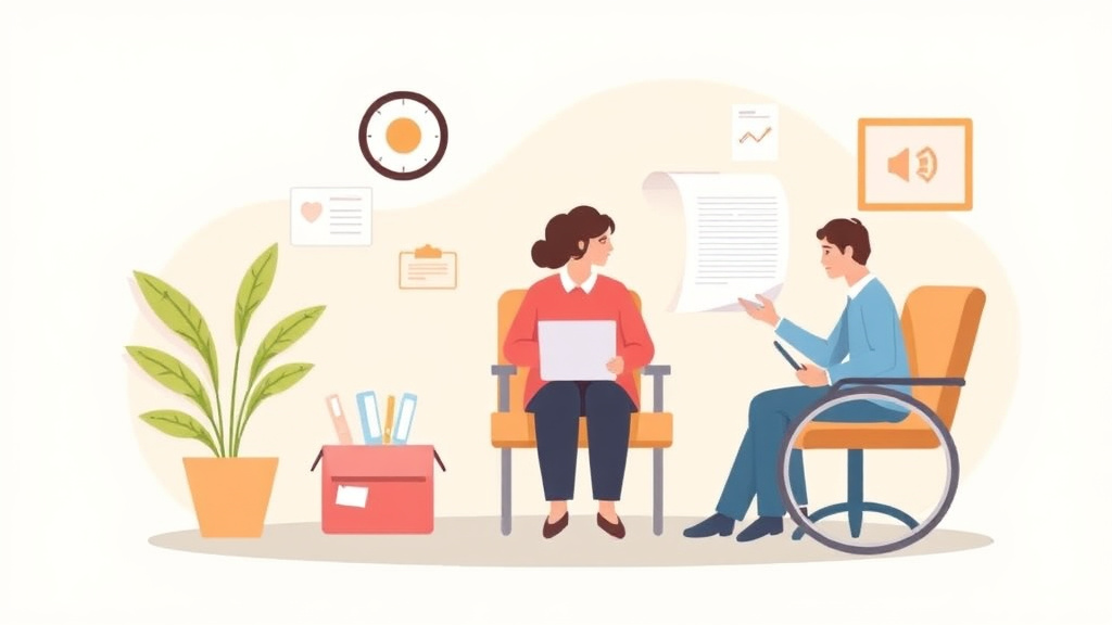 Conceptual diagram showing how apply for SSDI with POTS: Application Tips works in practice