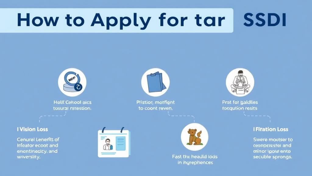 Practical workflow diagram for apply for SSDI with Vision Loss: Application Tips
