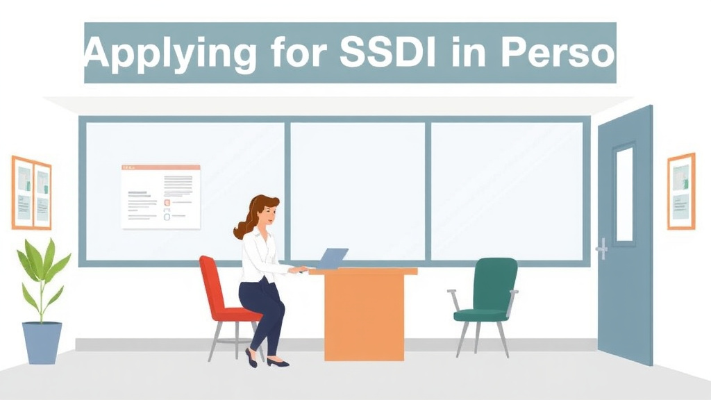 Hands-on guide visualization for applying for SSDI In Person at the SSA Office