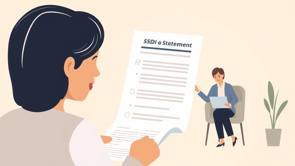 Clear illustration of writing a Personal Statement for Your SSDI Application with supporting details