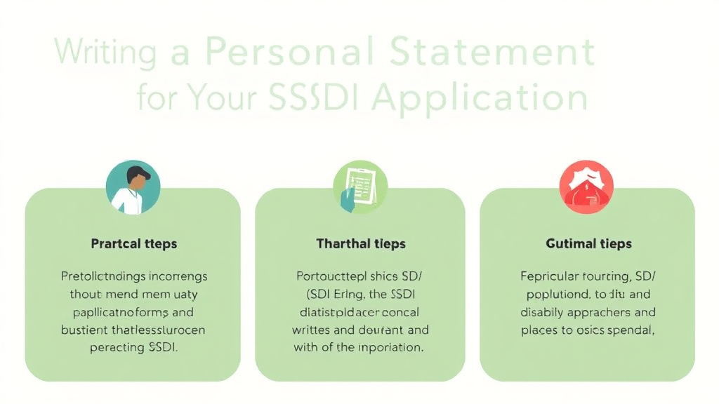Practical workflow diagram for writing a Personal Statement for Your SSDI Application