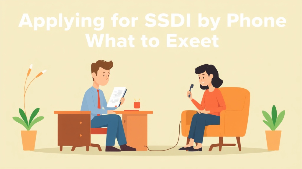 Educational graphic covering the essentials of applying for SSDI by Phone: What to Expect