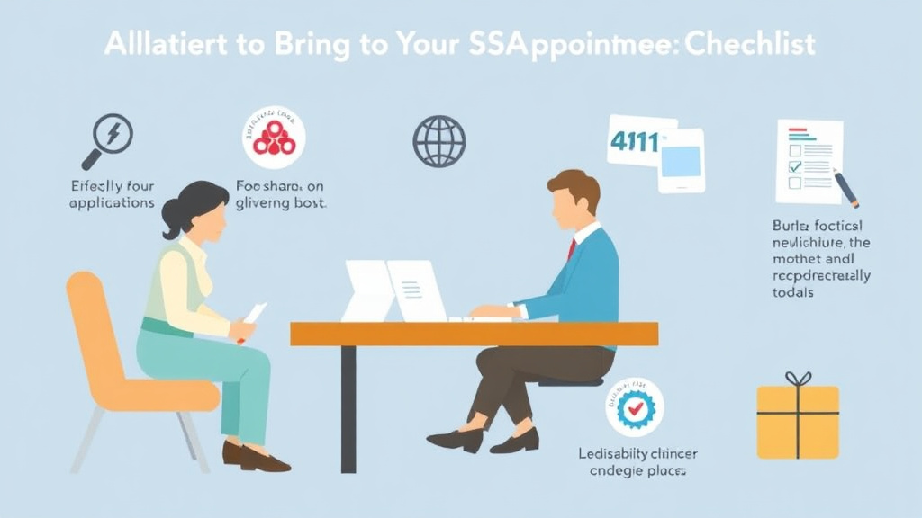 Hands-on guide visualization for what to Bring to Your SSA Appointment: Complete Checklist