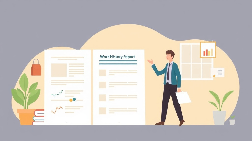 An informative visual explaining work History Report (SSA-3369): How to Describe Your Past Jobs for beginners and professionals