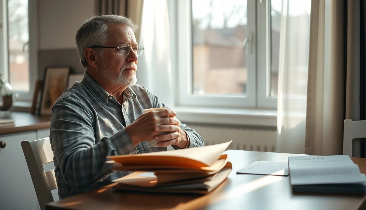 Person at kitchen table with disability paperwork waiting for a decision