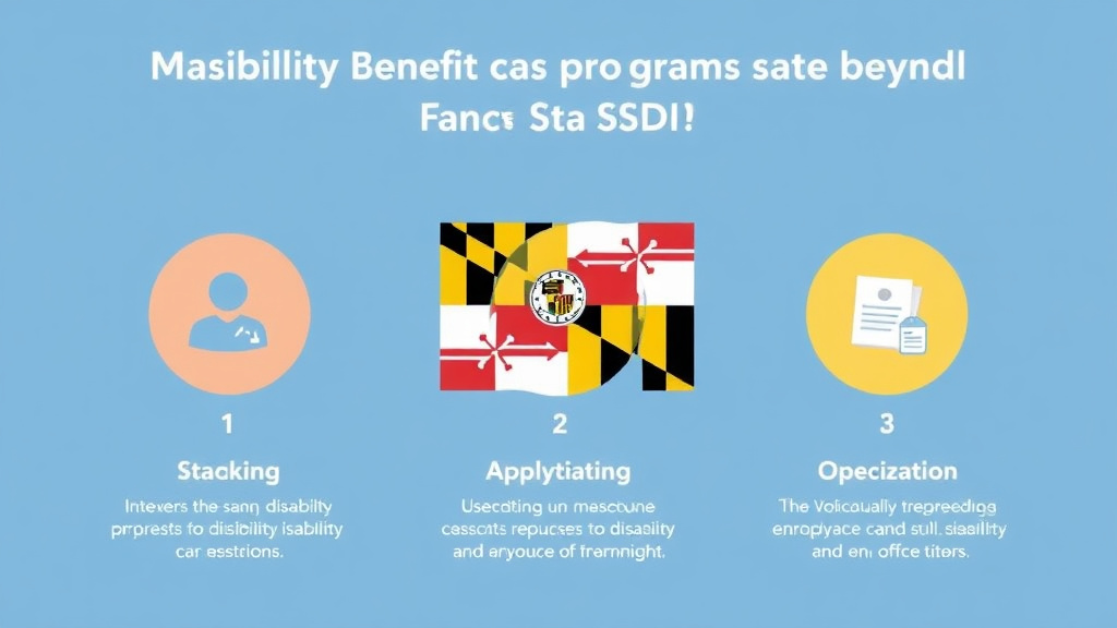 Process flow illustration for putting disability Benefits in Maryland: State Programs Beyond SSDI into action