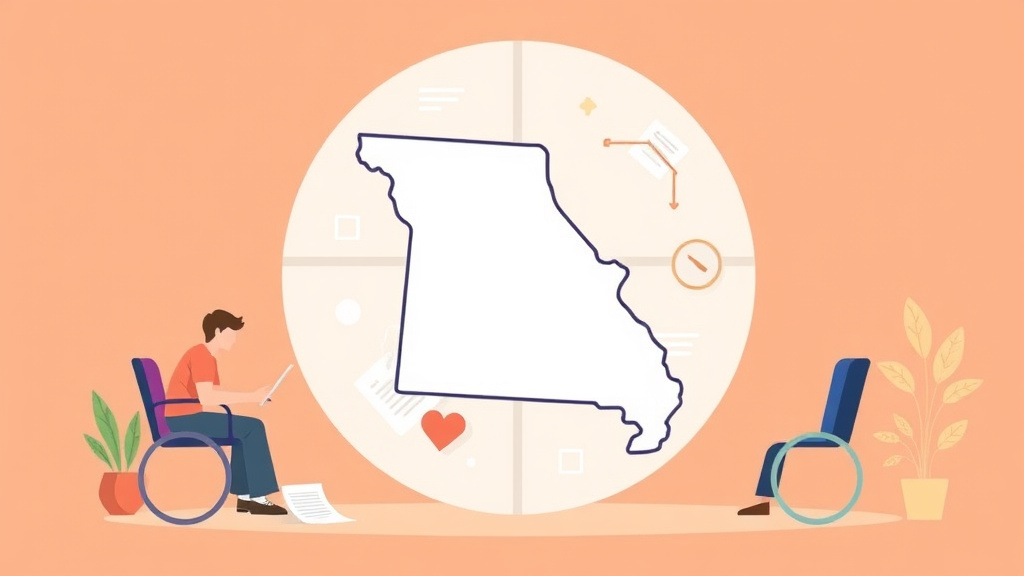 Illustration breaking down the fundamentals of disability Benefits in Missouri: State Programs Beyond SSDI