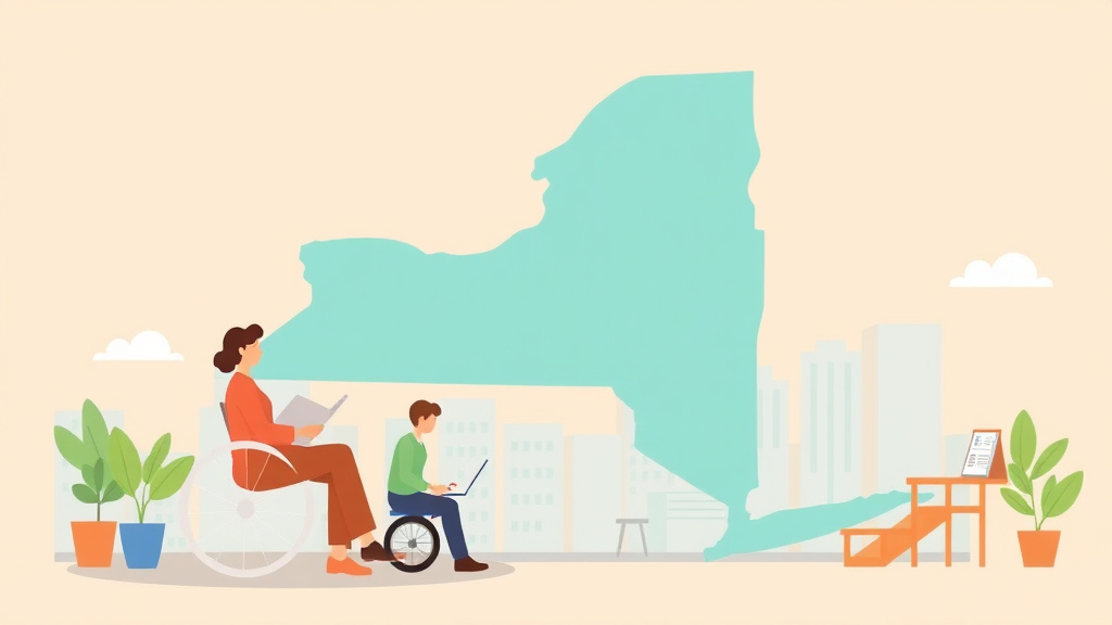 Educational graphic covering the essentials of disability Benefits in New York: State Programs Beyond SSDI