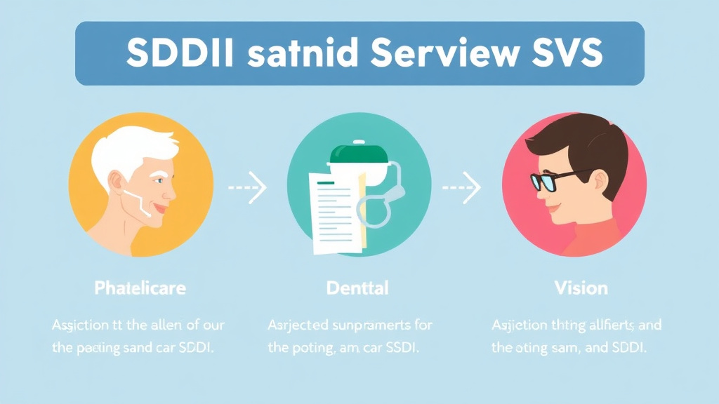 Practical checklist visual for dental and Vision Coverage on SSDI and SSI