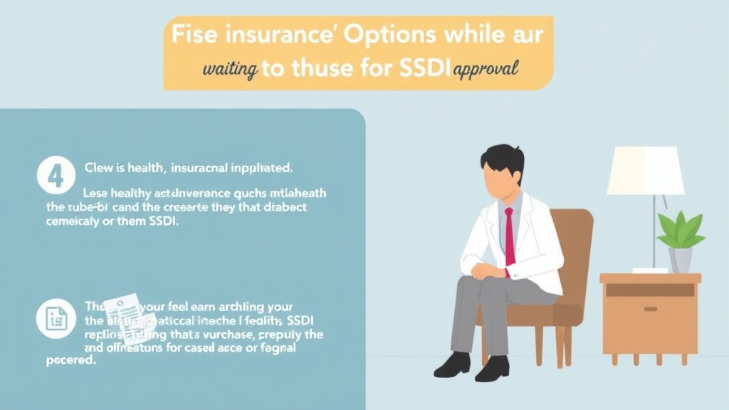 Hands-on guide visualization for health Insurance Options While Waiting for SSDI Approval