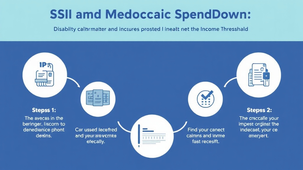 Step-by-step visual guide for implementing SSI and Medicaid Spend-Down: Meeting the Income Threshold