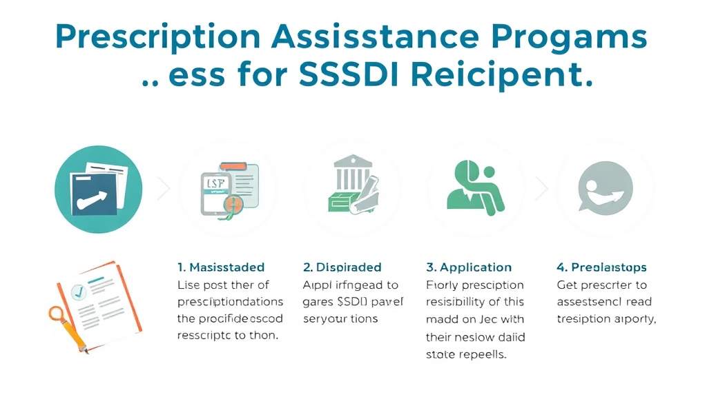 Action-oriented illustration showing how to apply prescription Assistance Programs for SSDI Recipients