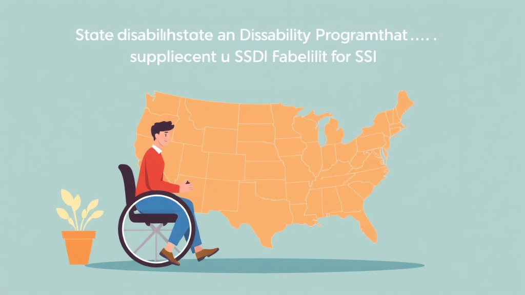 Illustration breaking down the fundamentals of state Disability Programs That Supplement SSDI and SSI