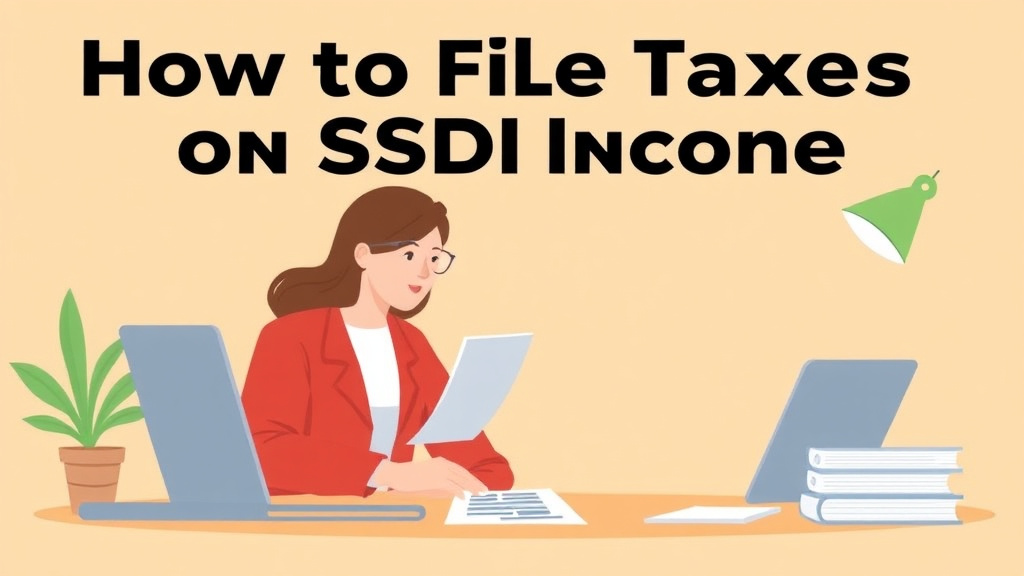 Illustration breaking down the fundamentals of file Taxes on SSDI Income: Step-by-Step