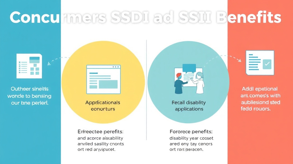 Action-oriented illustration showing how to apply concurrent SSDI and SSI Benefits Explained