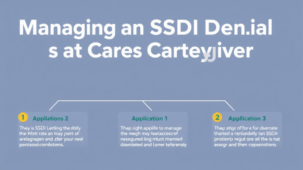 Step-by-step visual guide for implementing managing an SSDI Denial as a Caregiver: Next Steps