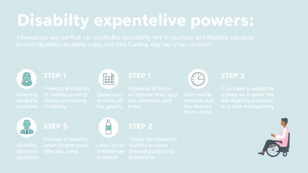 Action-oriented illustration showing how to apply disability Caregiver Resources in North Carolina