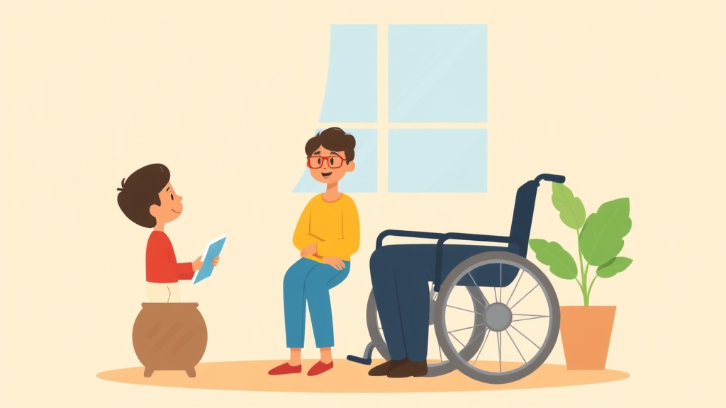 Clear illustration of helping an Adult Child with Disabilities Apply for SSI/SSDI with supporting details