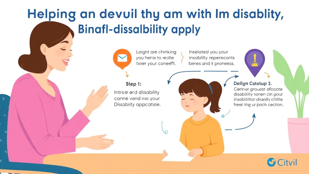 Real-world application diagram for helping an Adult Child with Disabilities Apply for SSI/SSDI
