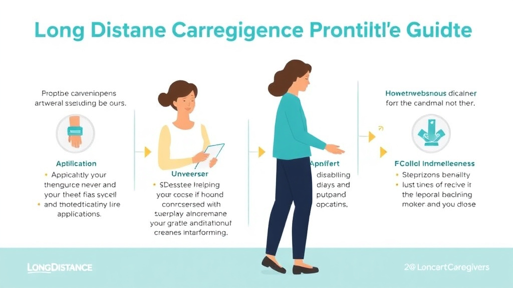 Process flow illustration for putting long-Distance Caregiver's Guide to SSDI Applications into action